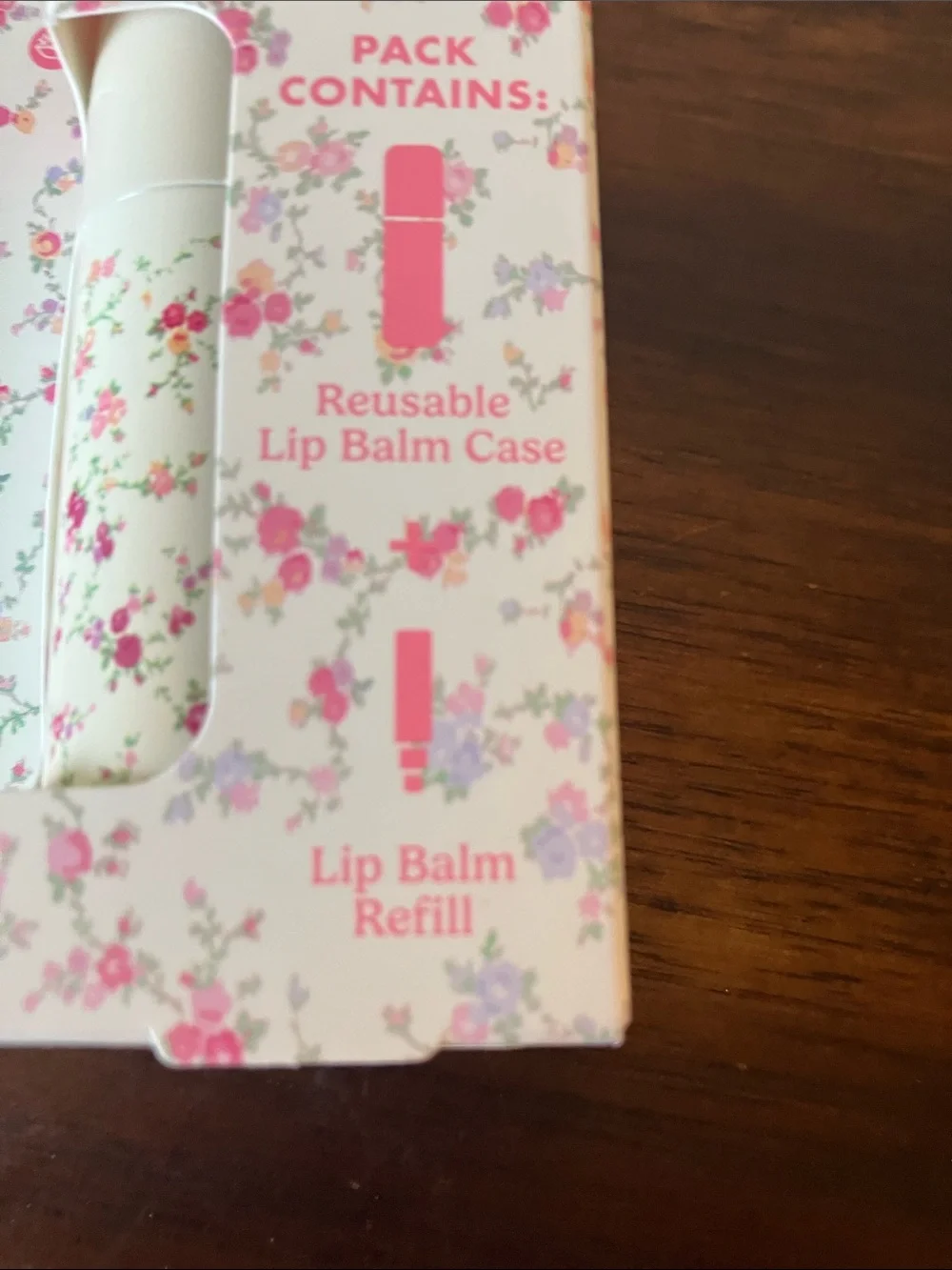LoveShackFancy x Wild: Pear Blossom Lip Balm Case — White with Pink Floral